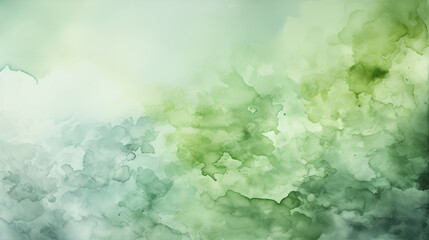 fresh green watercolor surface with splatters on white background, illustration