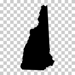 New Hampshire map, united states of america. Flat concept icon symbol vector illustration - obrazy, fototapety, plakaty