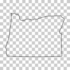 Oregon map shape, united states of america. Flat concept icon symbol vector illustration - obrazy, fototapety, plakaty