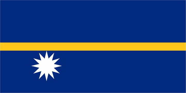 Nauru official flag vector with standard size and proportion. National flag emblem with accurate size and colors. - Powered by Adobe