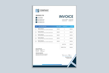 Official paper document invoice design