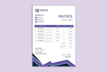 Official paper document invoice design