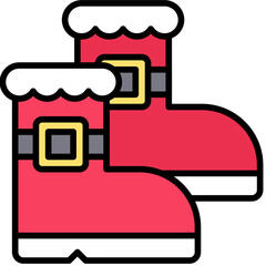 Boots icon, Christmas related vector illustration