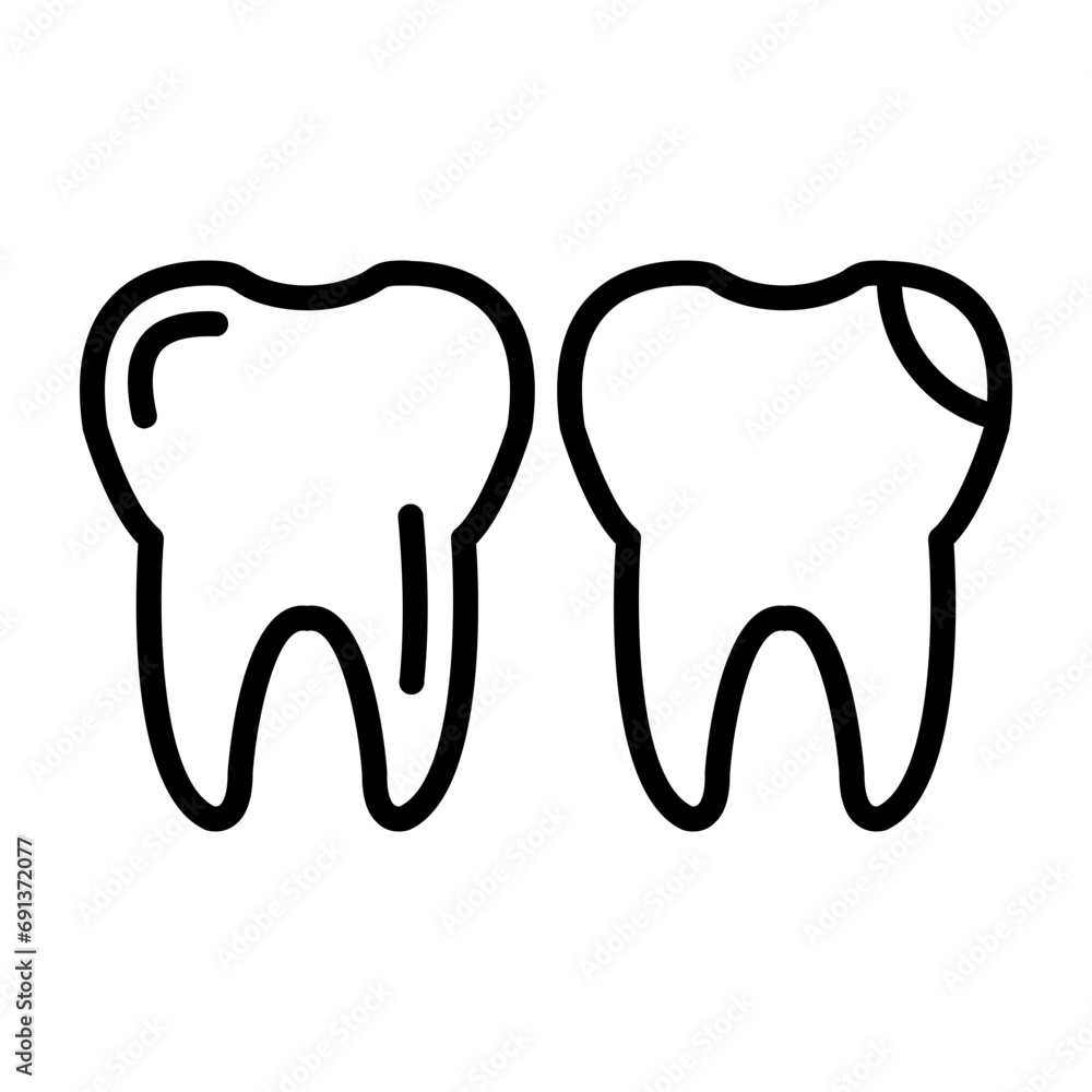 Sticker tooth icon