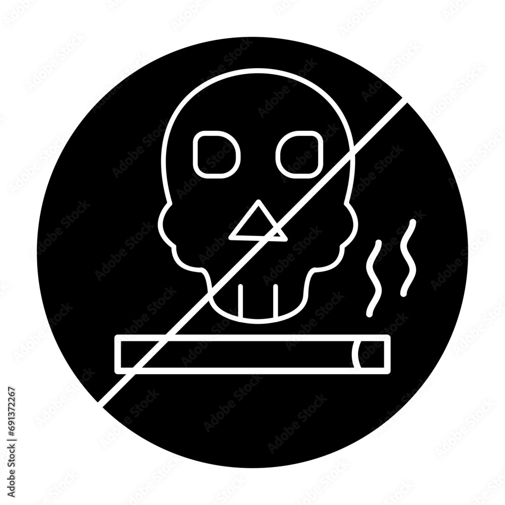 Poster smoking kills icon