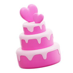 3d rendering wedding cake illustration