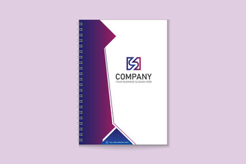 Notebook cover design with creative shape