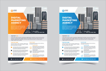 Flyer design, brochure template layout design. Corporate business annual report, catalog, magazine, flyer mockup