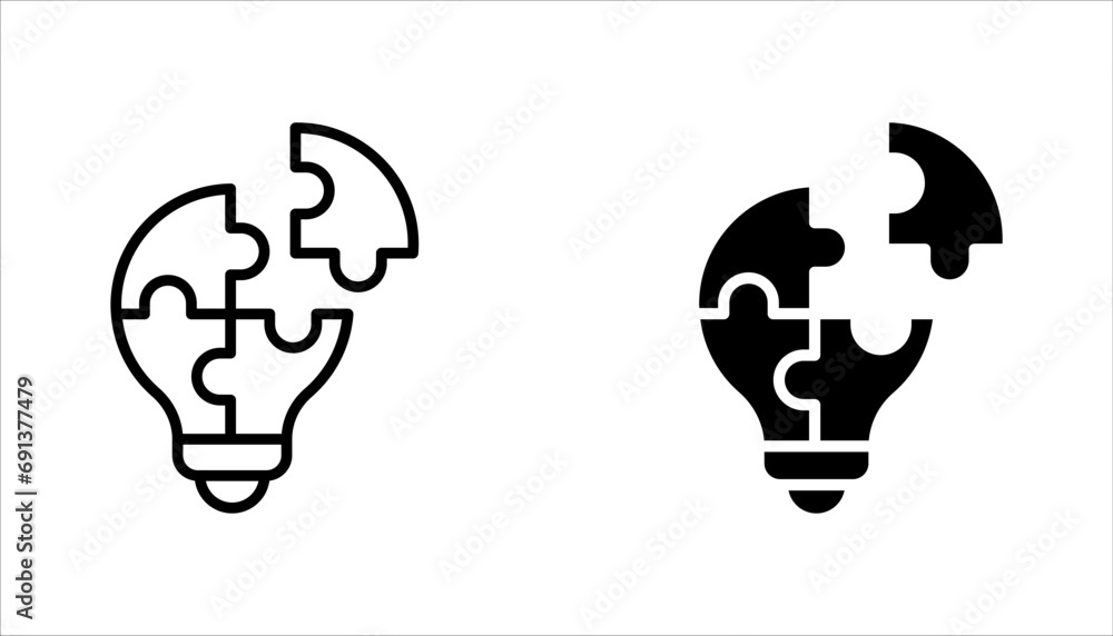 Poster problem solving icon. business line icon style. vector illustration on white background