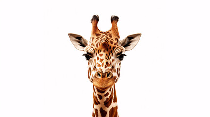 Obraz premium Giraffe isolated on white background. Generative ai