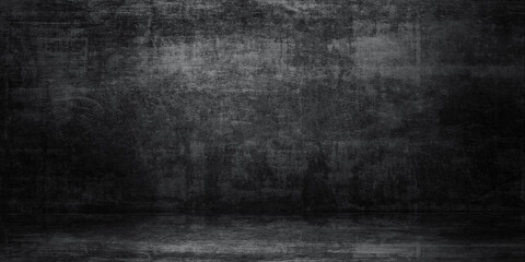 Empty grey marble studio with dark black cement stone background for product displayed in rustic mood and tone. luxury background for product stand with empty copy space for party, promotion