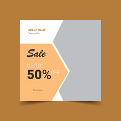 Modern square fashion sale banner for Instagram posts web and social media.