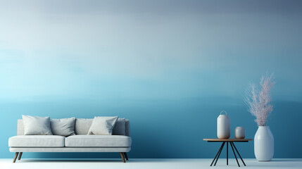 Universal minimalistic blue background for presentation. A light blue wall in the interior with...