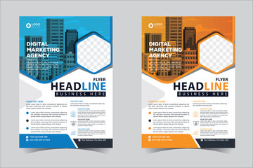 Flyer design, brochure template layout design. Corporate business annual report, catalog, magazine, flyer mockup