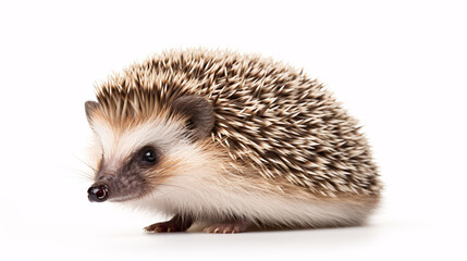 Hedgehog isolated on white background. Generative ai