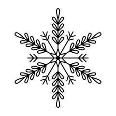 Fototapeta premium Snow Icon for Logo: Minimalist line art capturing the essence of snow, perfect for versatile logo designs.