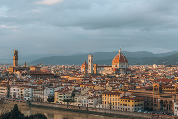 city skyline of Florence, Tuscany, Italy - 691381060