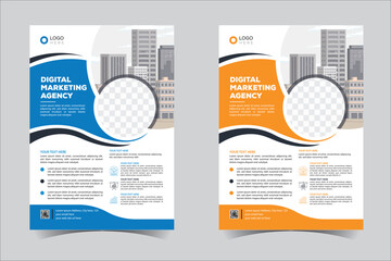Flyer design, brochure template layout design. Corporate business annual report, catalog, magazine, flyer mockup