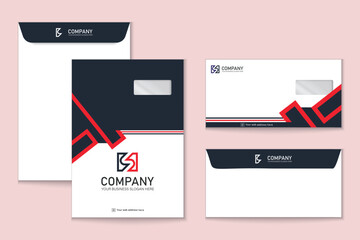 Abstract colorful business envelope template design