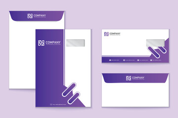 Abstract colorful business envelope template design