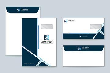 Abstract colorful business envelope template design