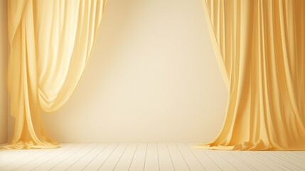 yellow curtain light pastel colors
