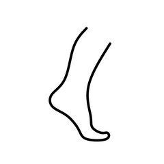 foot icon vector with line design