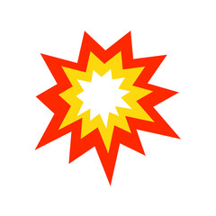 explosion icon vector on white background