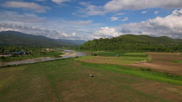 Kok River in Taton Area, Mae Ai District, Chiang Mai, Thailand

