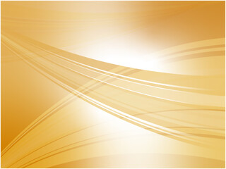 透明感のあるウェーブラインが美しい抽象背景_オレンジ
