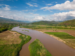 Kok River in Taton Area, Mae Ai District, Chiang Mai, Thailand - 691384419