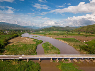 Kok River in Taton Area, Mae Ai District, Chiang Mai, Thailand - 691384451