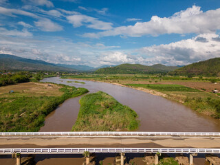 Kok River in Taton Area, Mae Ai District, Chiang Mai, Thailand - 691384460