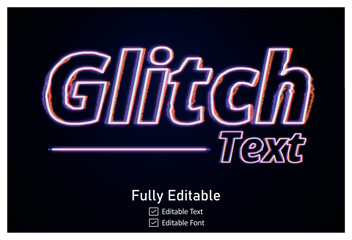 Futuristic Glitch text effect for video game text for editable cyberpunk  text effect