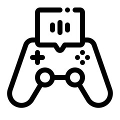Gaming Podcast Line Icon
