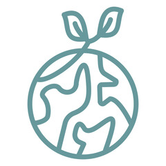 Green Planet Icon Style