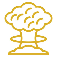 Nuclear Explosion Icon Style