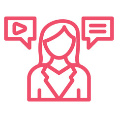Female Influencer Icon Style