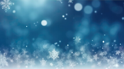 blue snow background with christmas trees