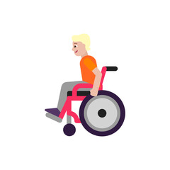 Person in Manual Wheelchair: Medium-Light Skin Tone