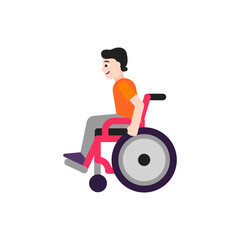 Person in Manual Wheelchair: Medium-Light Skin Tone