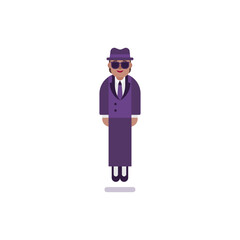 Person in Suit Levitating: Medium Skin Tone