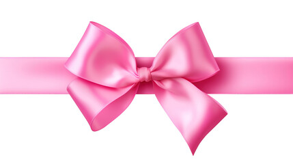 pink ribbon bow isolated on transparent background Remove png, Clipping Path, pen tool