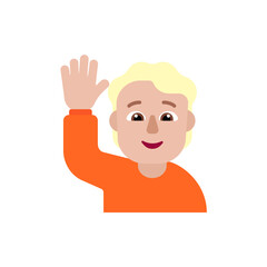 
Person Raising Hand: Medium-Light Skin Tone