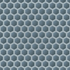 Abstract small hexagons seamless pattern. Modern stylish texture. Geometric pattern. Repeating geometric shapes with shadows. Color gradient. Vector color background.