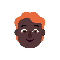 Person: Dark Skin Tone, Red Hair