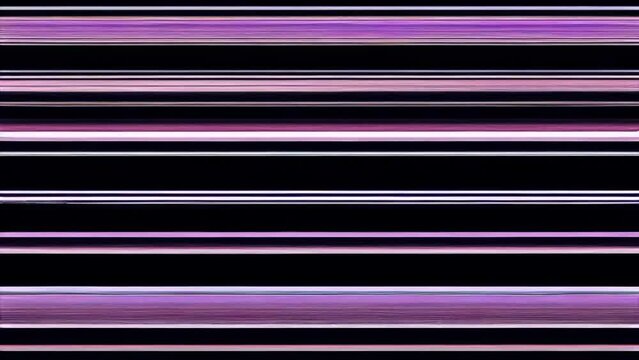 A glitchy, static-filled image with a pink stripe