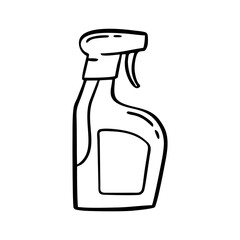 Cosmetics for pets. Pet grooming.  Doodle style hand drawn. Vector illustration.