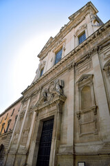 Fototapeta na wymiar Church of Jesus or Good Counsel Lecce Italy