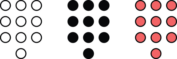 Keypad Button Icon lined, isolated and colored style. Vector illustration